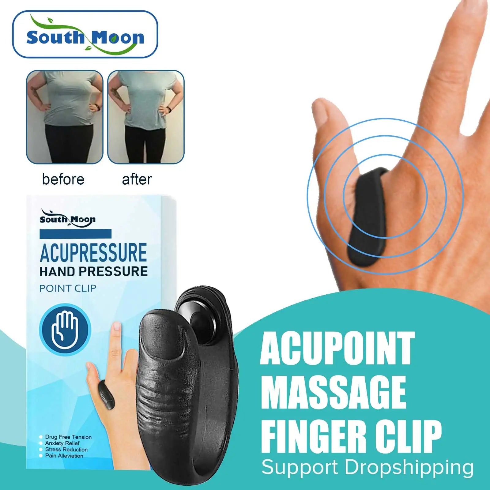 Blood Sugar Control Tiger Point Massage Clip